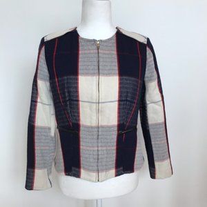 Merona plaid zip up blazer